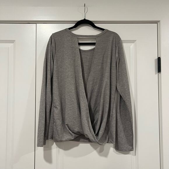 Modish‎ Rebel Women's Grey Longsleeve Top with Mountains Open Back Size L - Picture 5 of 9
